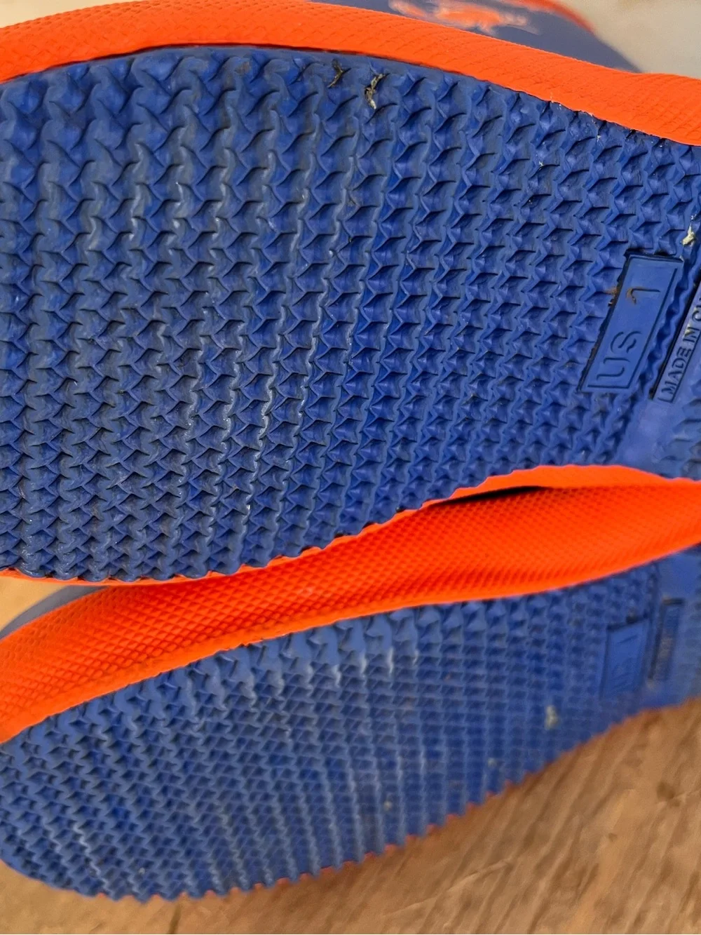 Hunter Kids Blue Rain Boots with Orange Crab Print size 1